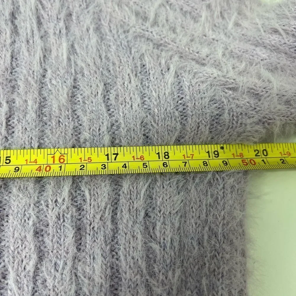 STR Purple Ribbed Cropped Cardigan Size S Lashed